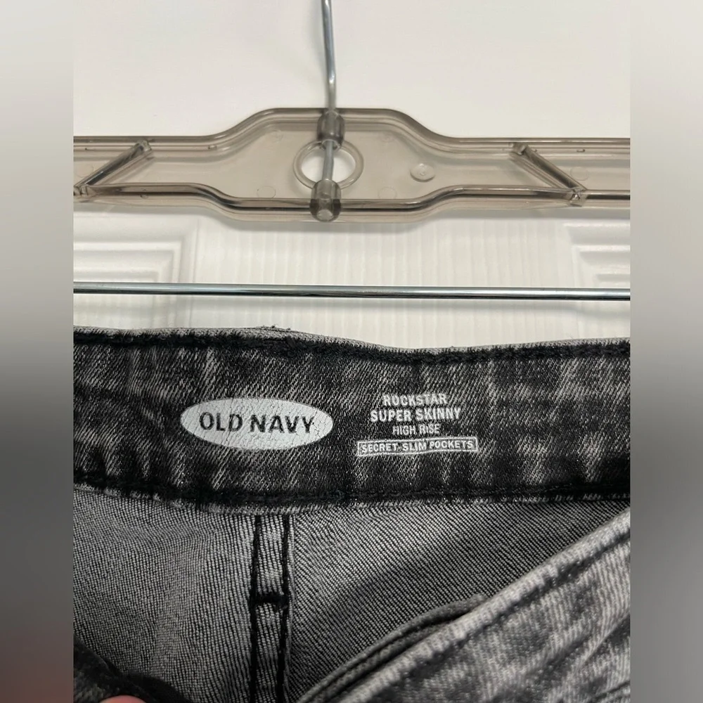 Old Navy Rockstar Super Skinny High Rise Jeans Secret Slim Pocket Charcoal